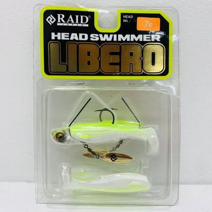 【中古】【フィッシング/釣り/釣具/ルアー】RAID JAPAN | レイドジャパン HEAD SWIMMER LIBERO (ヘッドスイマー・リベロ) 7g 09 ホワイトチャート