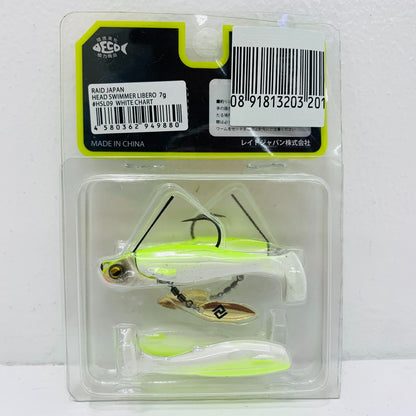【中古】【フィッシング/釣り/釣具/ルアー】RAID JAPAN | レイドジャパン HEAD SWIMMER LIBERO (ヘッドスイマー・リベロ) 7g 09 ホワイトチャート