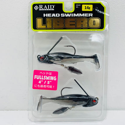 【中古】【フィッシング/釣り/釣具/ルアー】RAID JAPAN | レイドジャパン HEAD SWIMMER LIBERO (ヘッドスイマー・リベロ) 14g 01 シッコク