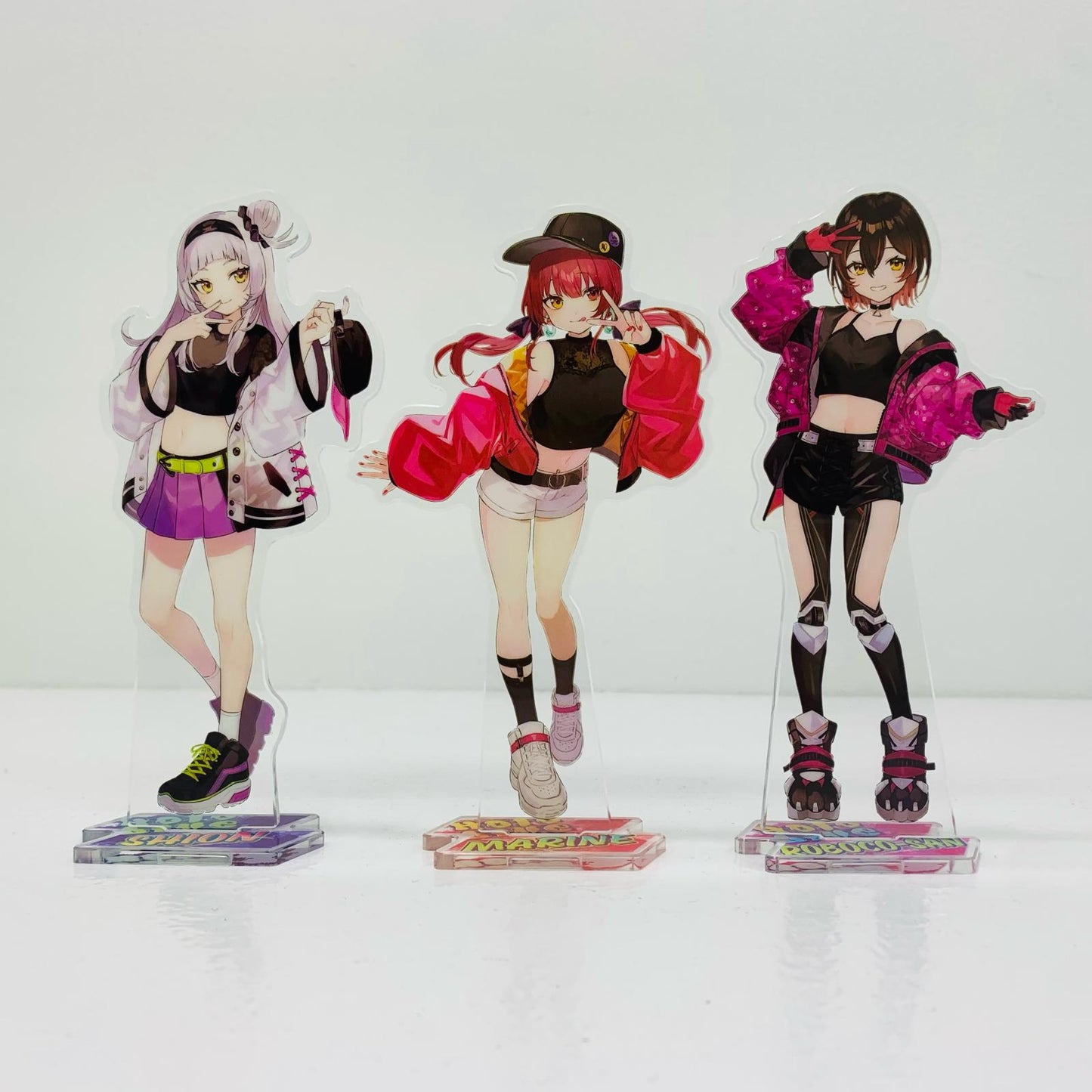 [Used] Holomart Vol. 5 Acrylic Stand Set - Illustration by Shugao - (Houshou Marine & Murasaki Shion & Roboco-san 3-piece set) "Hololive x FamilyMart 5th Collaboration" In-store Exclusive [Figure]