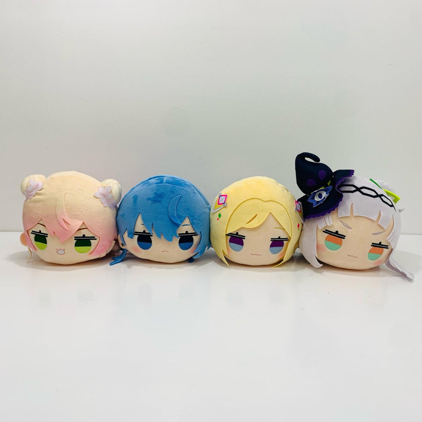 Lying Down Plushie Shion Murasaki & Aki Rosenthal & Suisei Hoshimachi & Nene Momosuzu - 4 Plushie Set