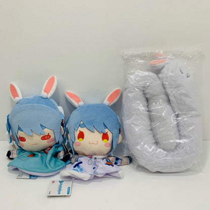[Used] Puppet Plushie: Usada Pekora 2 Types & Don-chan Scarf, Set of 3