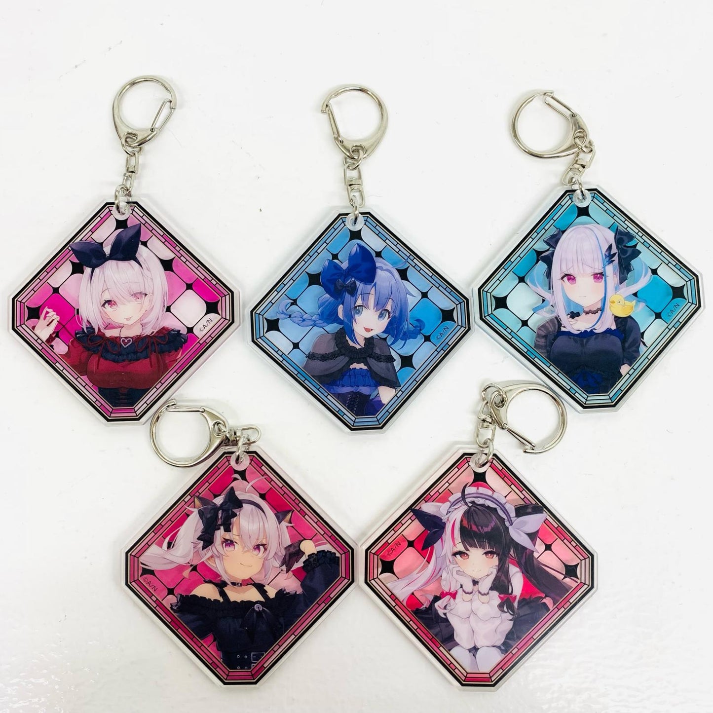 [Used] DMM Kuji Nijisanji ~Gothic~ C Prize Acrylic Keychain 5-piece Set