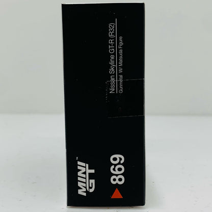 【中古】 1/64 Nissan スカイライン GT-R R32 ニスモガンメタル 松田次生コレクション w/ 松田次生氏フィギュア(右ハンドル)