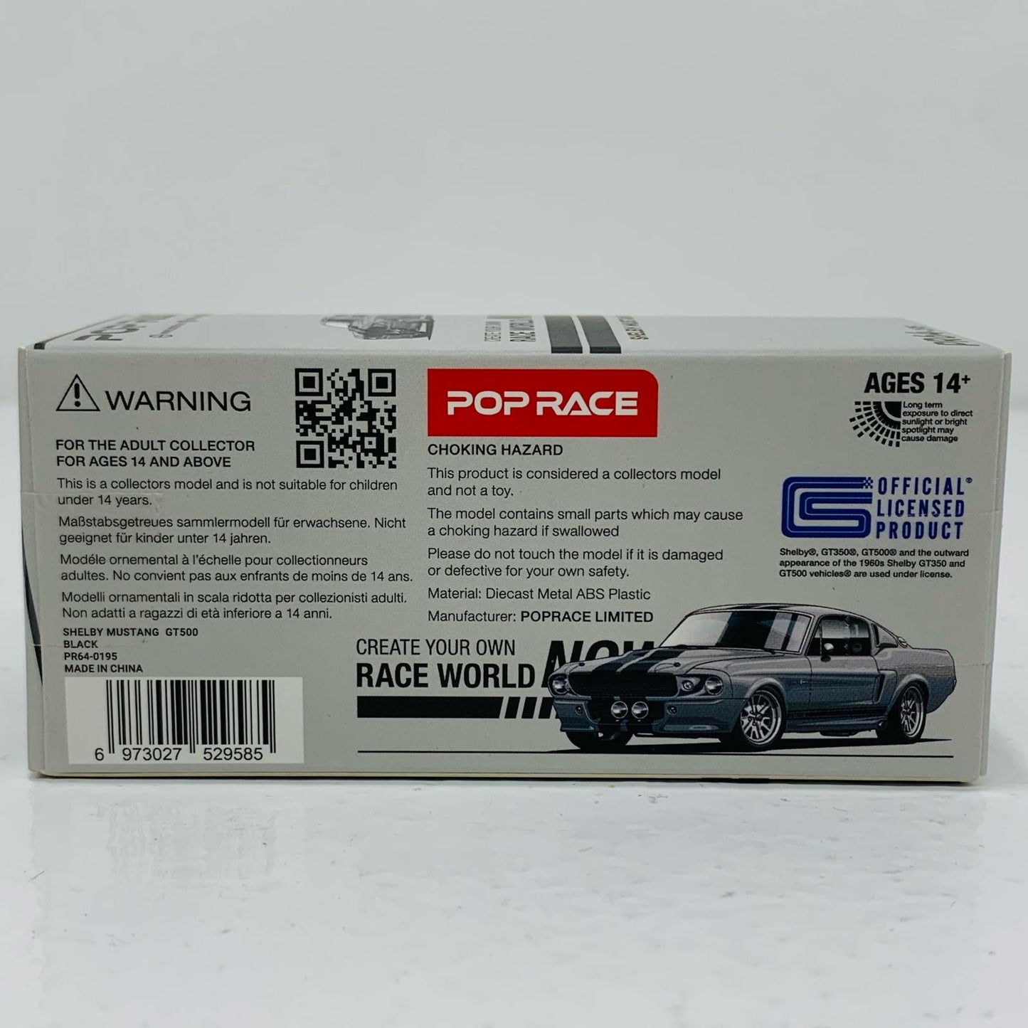 【中古】 1/64 1967 SHELBY MUSTANG GT500(グレー×ブラック)