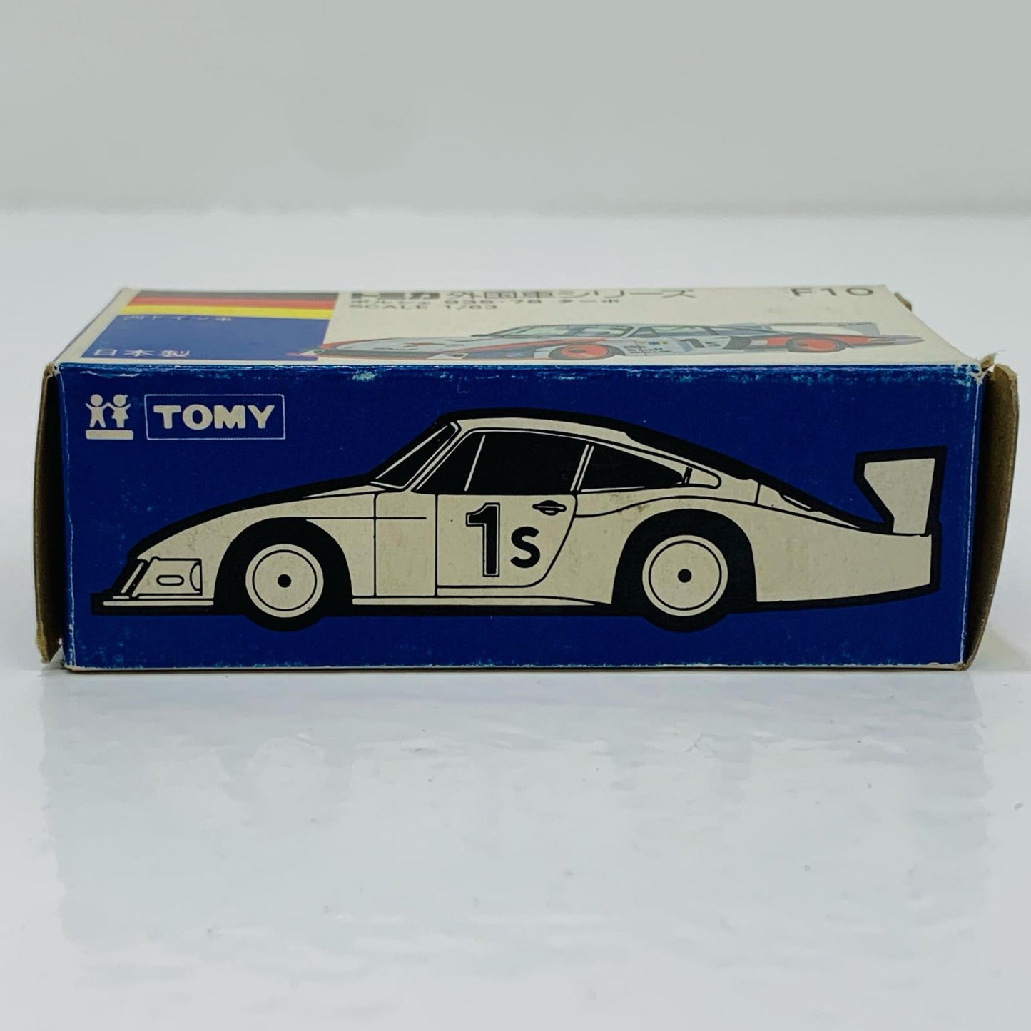 Used 1/63 Porsche 935-78 Turbo KRAUS Hifi #1 (Black x Silver x Red / Blue box / Made in Japan) "Tomica Foreign Car Series F10"