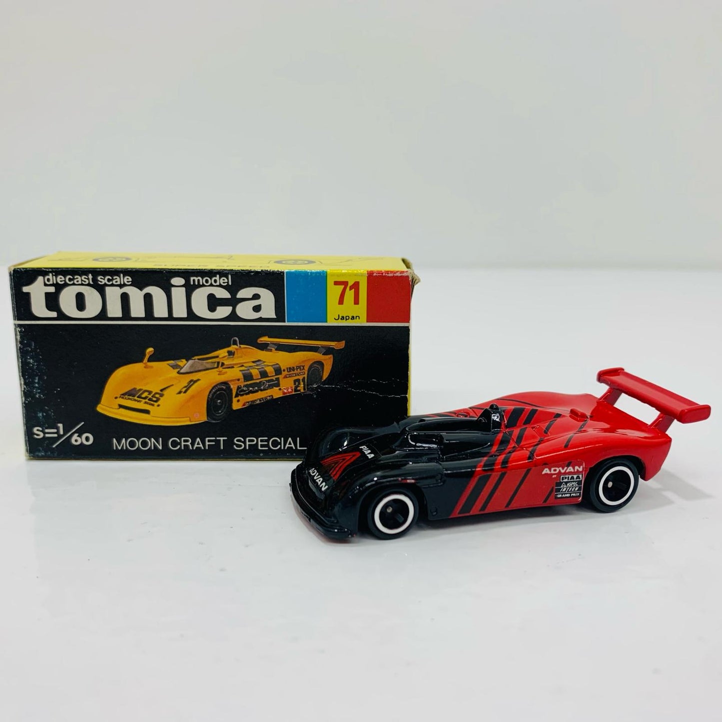 [Used] 1/60 Mooncraft Special ADVAN #25 (Red x Black/Black Box/Made in Japan) "Tomica No. 71"