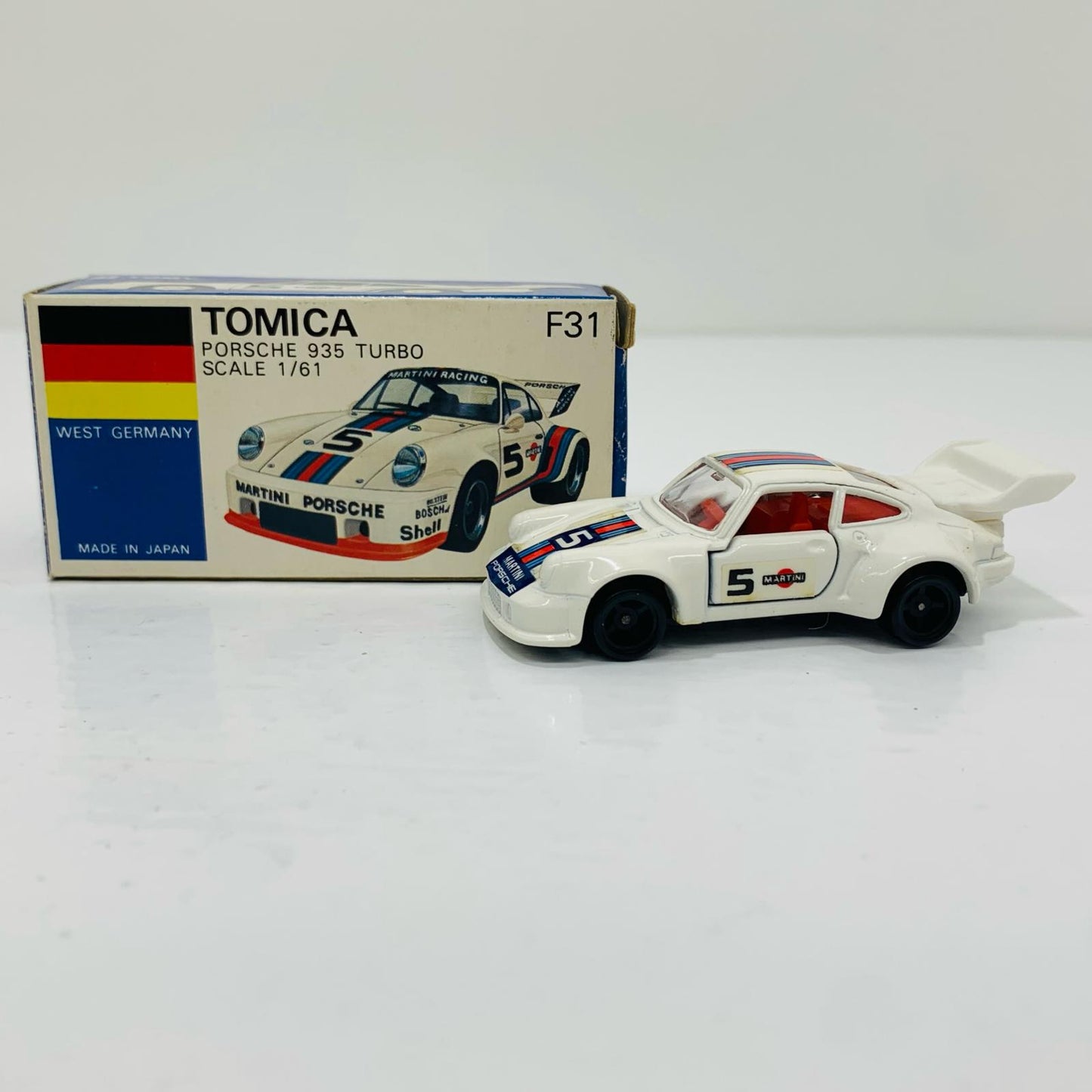 [Used] 1/61 Porsche 935 Turbo #5 (White/Blue Box/Made in Japan) "Tomica Foreign Car Series F31"