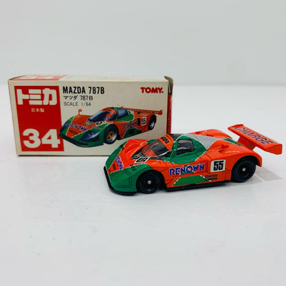 [Used] 1/64 Mazda 787B #55 (Orange x Green/Red Box/Made in Japan) "Tomica No. 34"