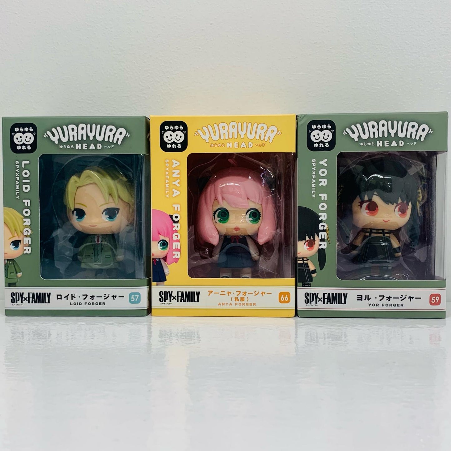 [Used] Anya, Yor & Loid "SPY x FAMILY" Yurayura Head 3-Figure Set [Figure]