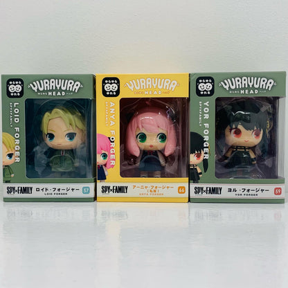 [Used] Anya, Yor & Loid "SPY x FAMILY" Yurayura Head 3-Figure Set [Figure]