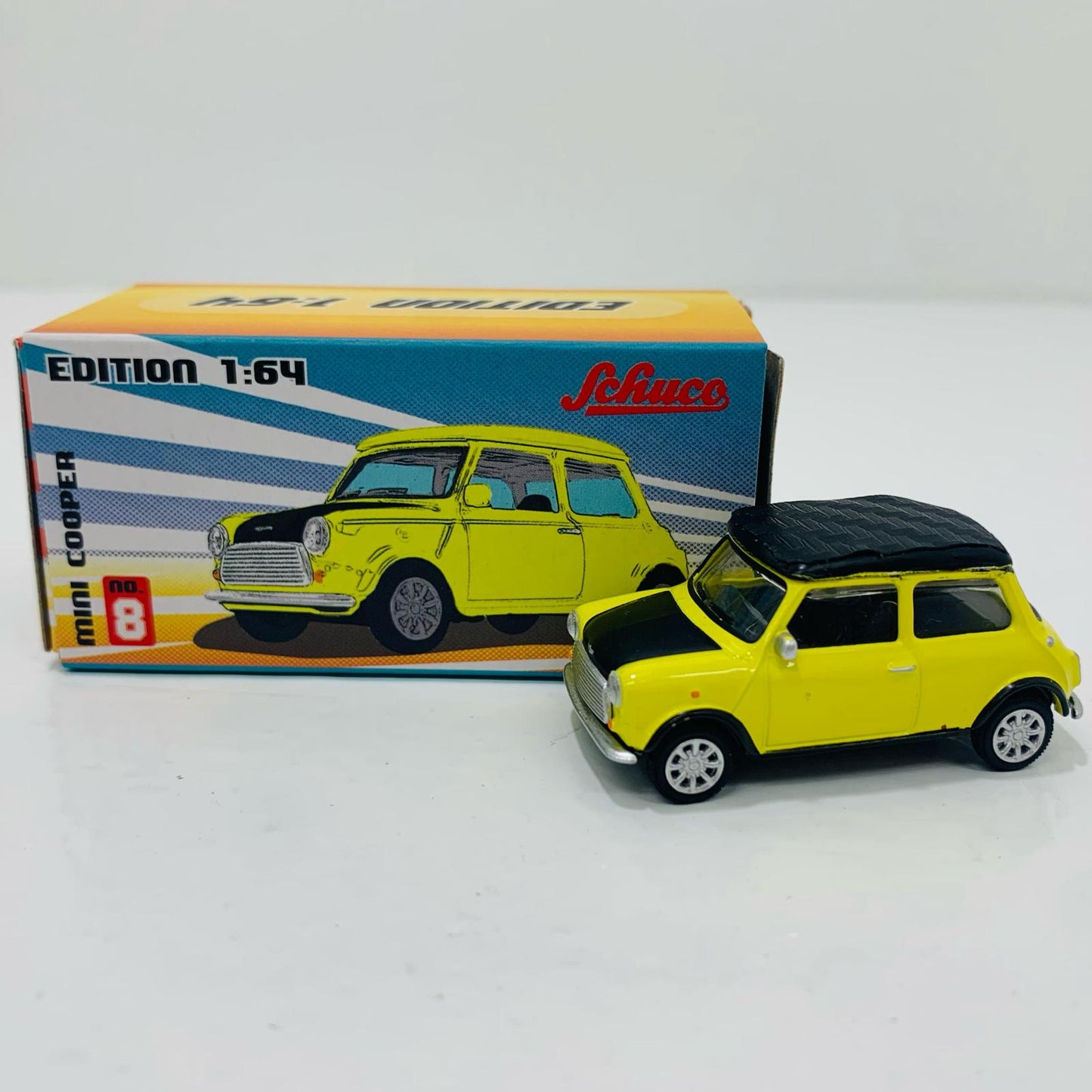 【中古】 1/64 ペーパーボックス ミニクーパー(イエロー×ブラック)