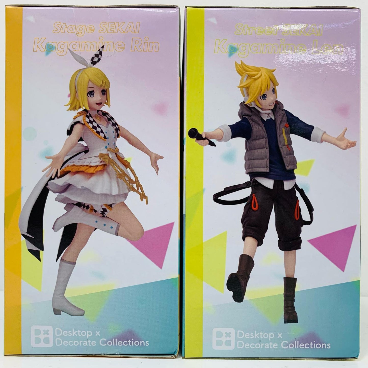 【中古】 鏡音リン＆レン-Desktop×DecorateCollections「プロジェクトセカイカラフルステージ！feat.初音ミク」【フィギュア】