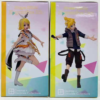 【中古】 鏡音リン＆レン-Desktop×DecorateCollections「プロジェクトセカイカラフルステージ！feat.初音ミク」【フィギュア】
