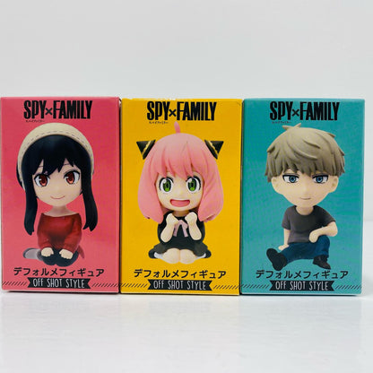 [Used] Anya, Yor & Loid "SPY×FAMILY Deformed Figure OFF shot style" [Figure]
