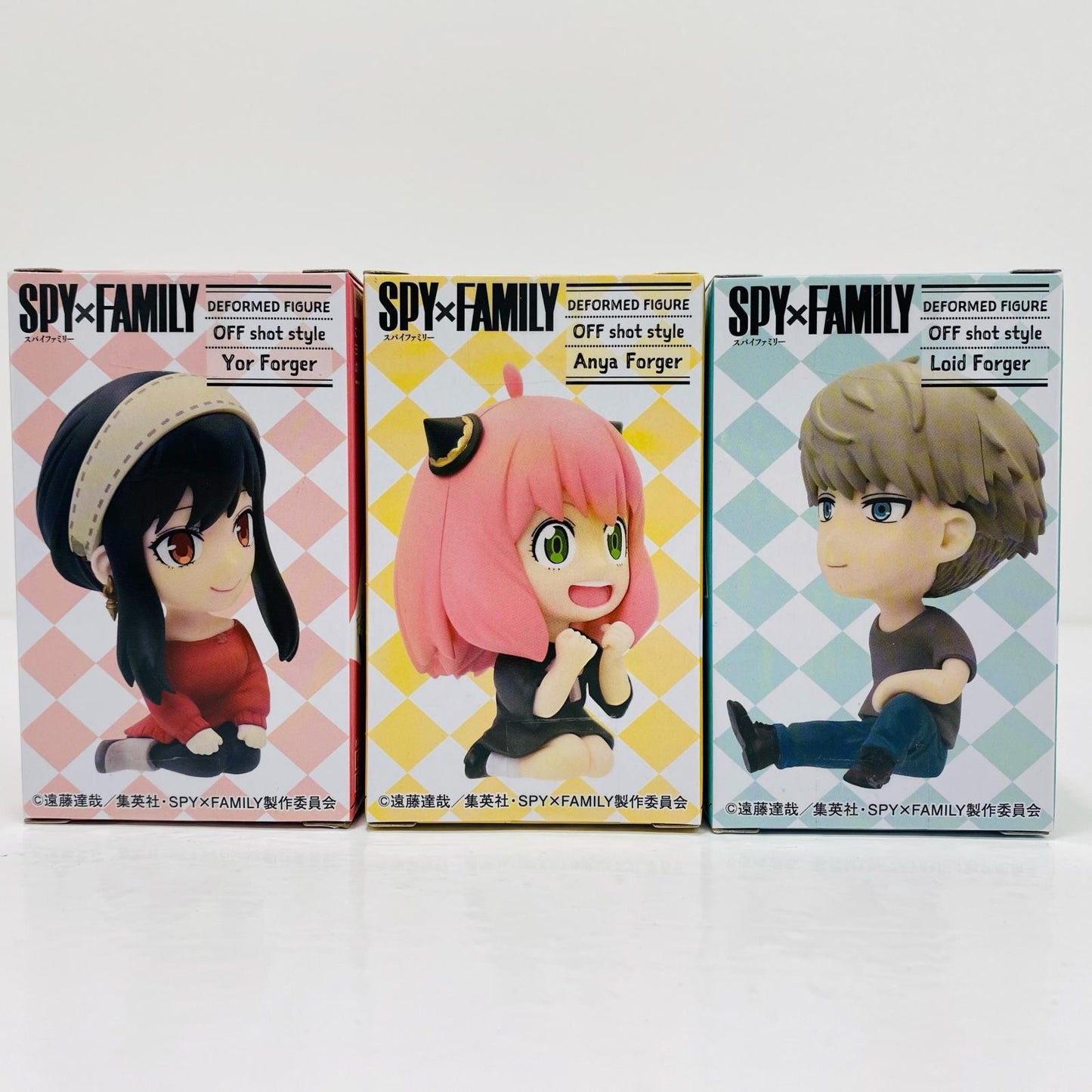 [Used] Anya, Yor & Loid "SPY×FAMILY Deformed Figure OFF shot style" [Figure]
