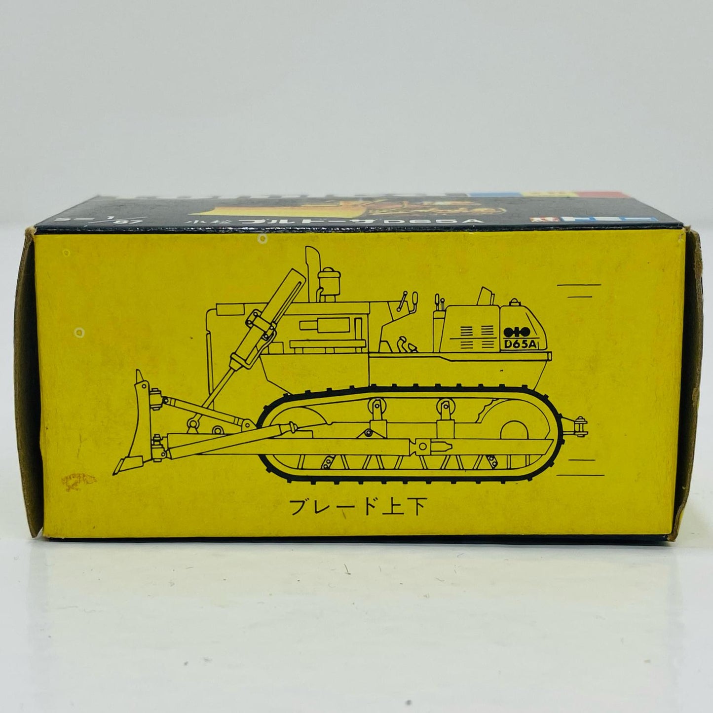 Used] 1/87 Komatsu Bulldozer D65A (Orange/Black Box/Made in Japan) "Tomica No. 70"