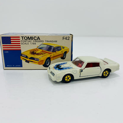[Used] 1/68 Pontiac Firebird Trans Am (White / Blue Box / Made in Japan) "Tomica Foreign Car Series F13"