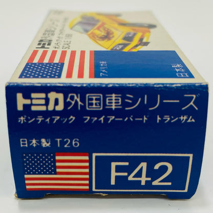 [Used] 1/68 Pontiac Firebird Trans Am (White / Blue Box / Made in Japan) "Tomica Foreign Car Series F13"