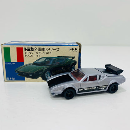 【中古】 1/61デトマソパンテーラGTS(シルバー×ブラック/青箱/日本製)「トミカ外国車シリーズF55」