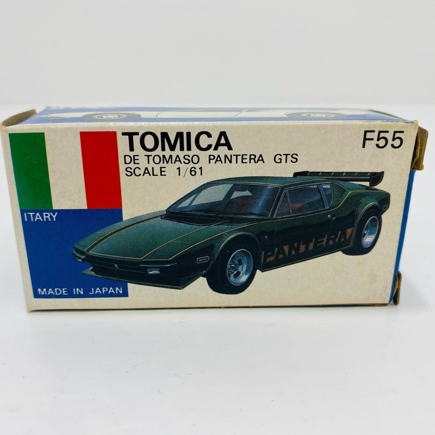 【中古】 1/61デトマソパンテーラGTS(シルバー×ブラック/青箱/日本製)「トミカ外国車シリーズF55」