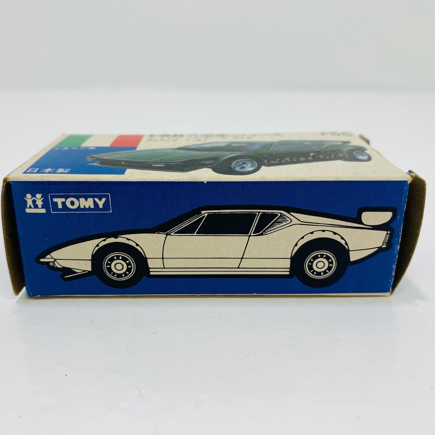 【中古】 1/61デトマソパンテーラGTS(シルバー×ブラック/青箱/日本製)「トミカ外国車シリーズF55」