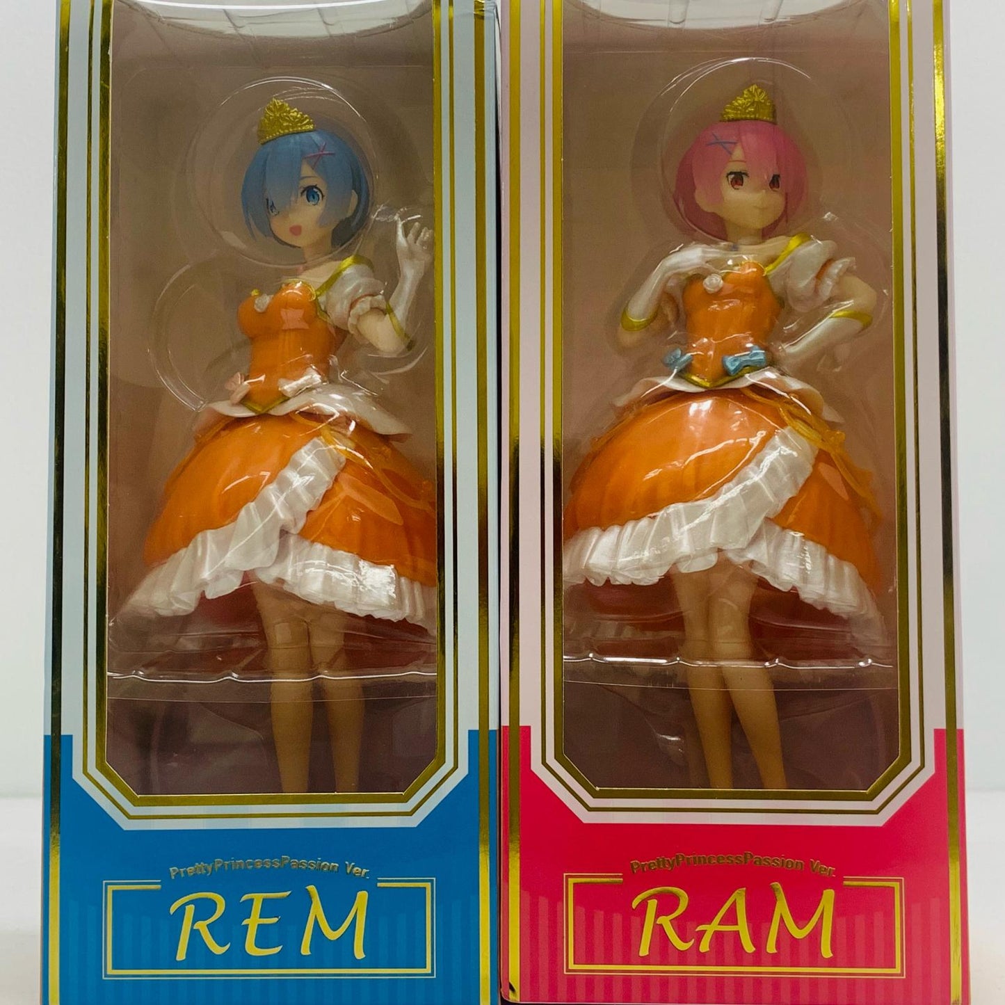 [Used] Rem & Ram Pretty Princess Passion Ver. Sega Online Crane Exclusive Super Premium Figure "Re:ZERO - Starting Life in Another World" [Figure]