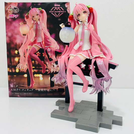 【中古】 桜ミクAMP+フィギュア～桜提灯ver.～「キャラクター・ボーカル・シリーズ01初音ミク」【フィギュア】