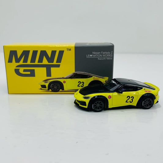 1/64 Nissan Z LB★NATION WORKS 右ハンドル(イカズチイエロー) 「ミニGTシリーズ」