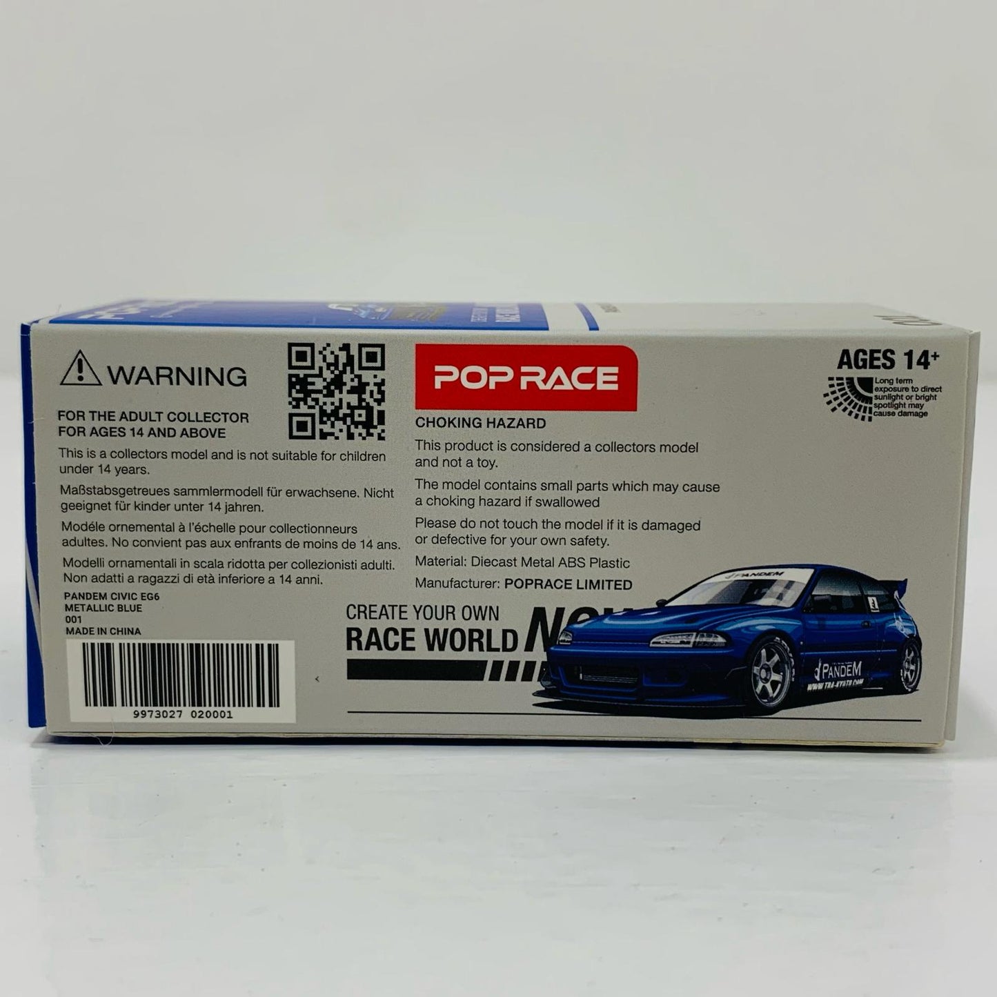 [Used] 1/64 Pandem Civic EG6 v1.5 (Metallic Blue)
