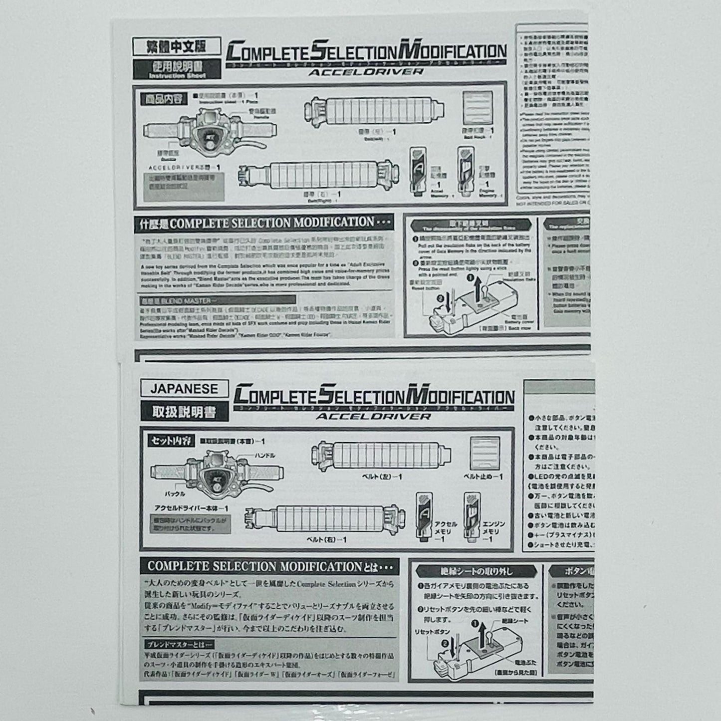 コンプリートセレクションモディフィケーションアクセルドライバー「仮面ライダーW」プレミアムバンダイ限定