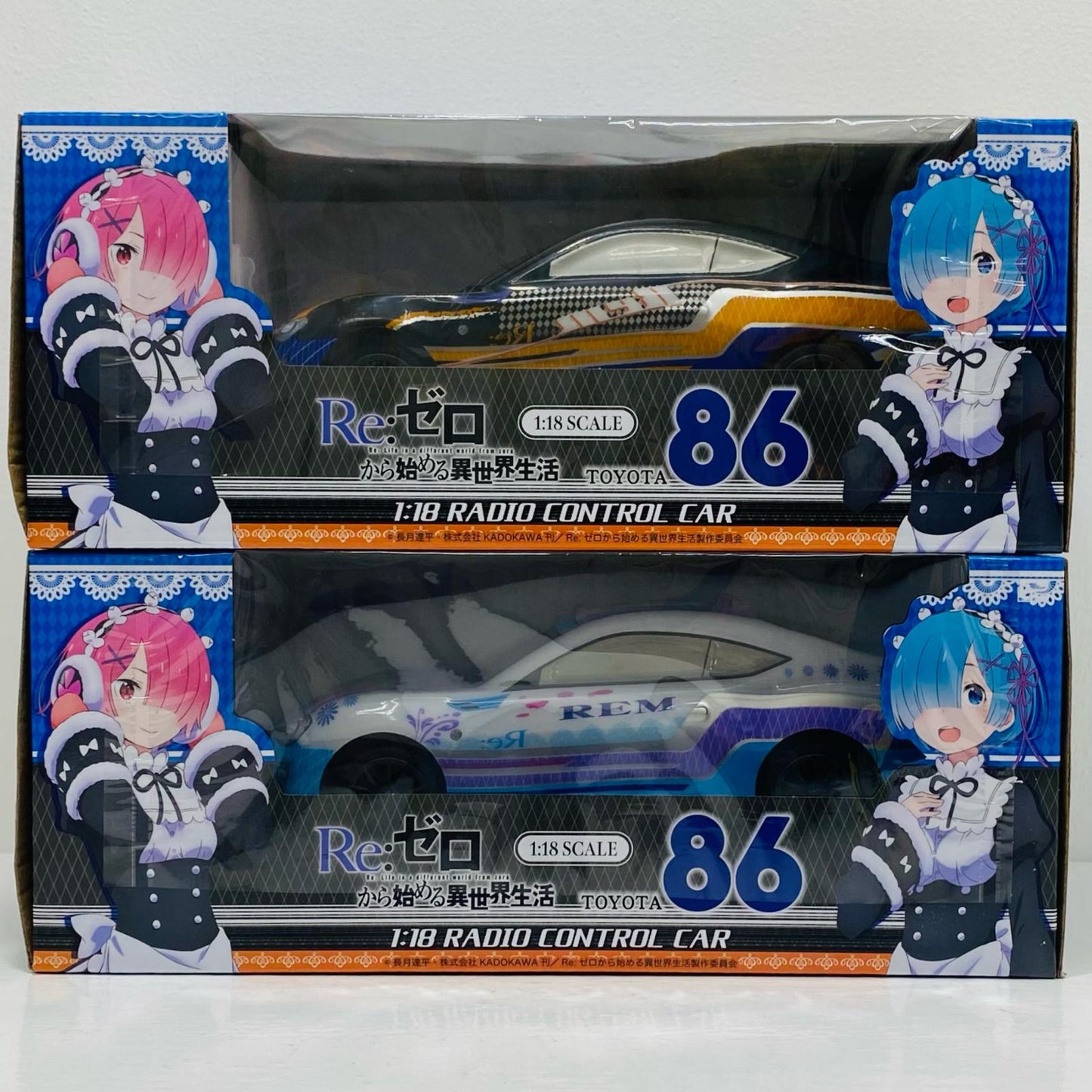2-piece set 1/18 TOYOTA 86 "Re:ZERO - Starting Life in Another World" VEHICLE TOY SERIES