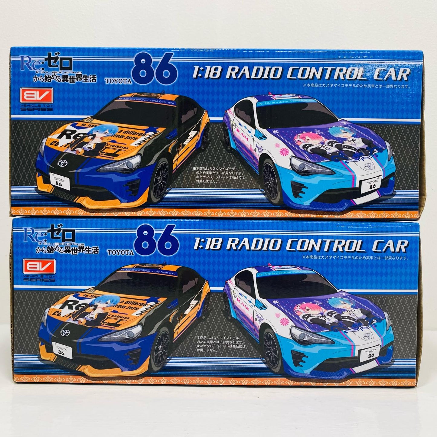 2-piece set 1/18 TOYOTA 86 "Re:ZERO - Starting Life in Another World" VEHICLE TOY SERIES