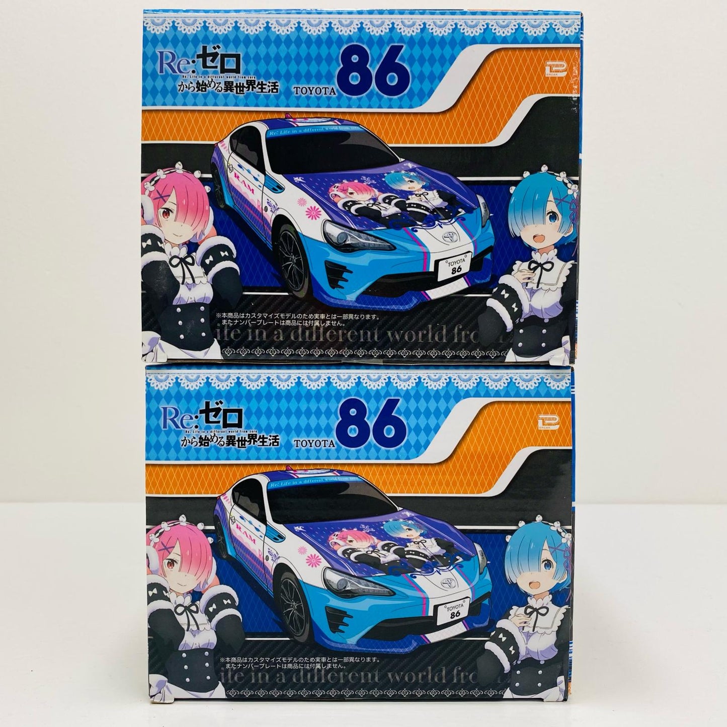 2-piece set 1/18 TOYOTA 86 "Re:ZERO - Starting Life in Another World" VEHICLE TOY SERIES
