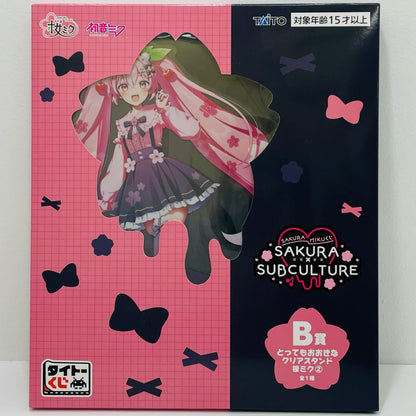 Prize B: Sakura Miku 2 - Super Large Clear Stand ("Taito Kuji Sakura Miku SAKURA×SUBCULTURE")