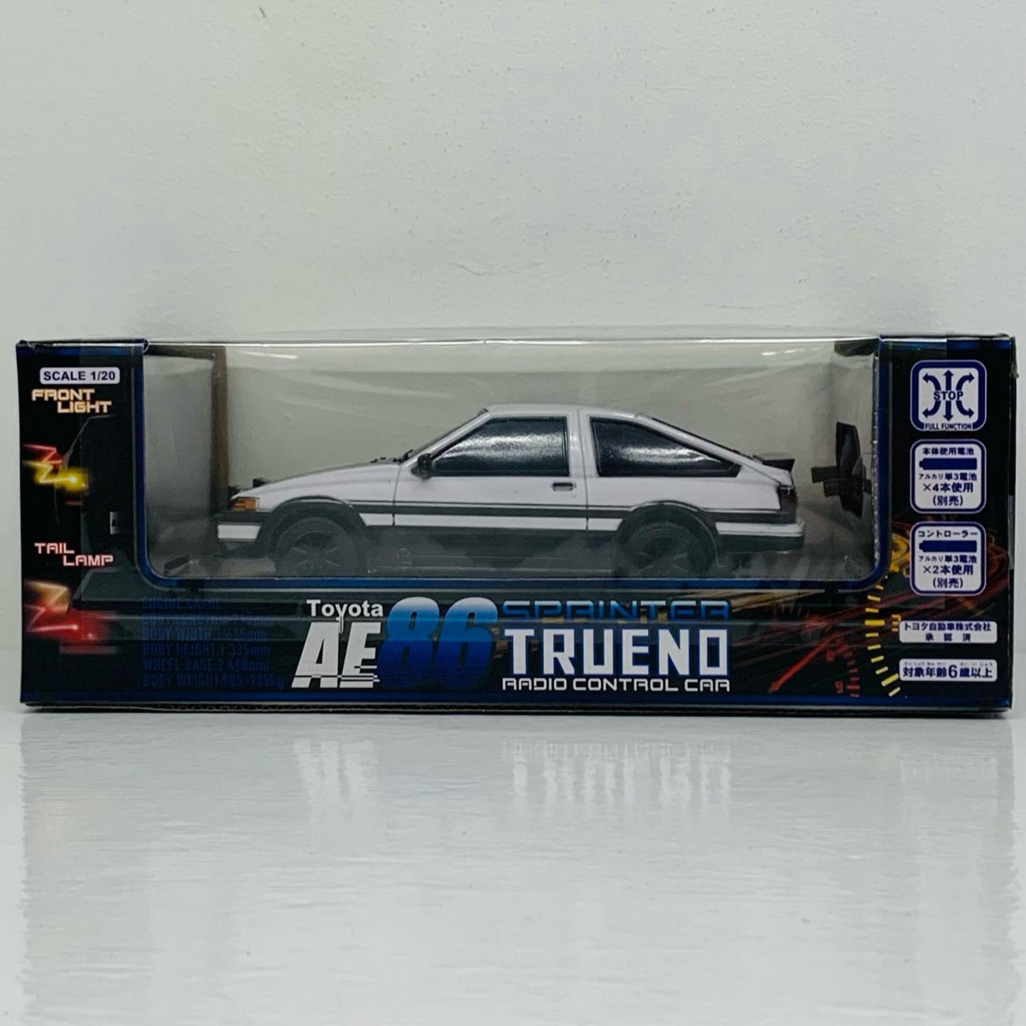 1/20 トヨタ AE86 スプリンター トレノ 極限 カスタムタイプ(ホワイト×ブラック) 27MHz仕様