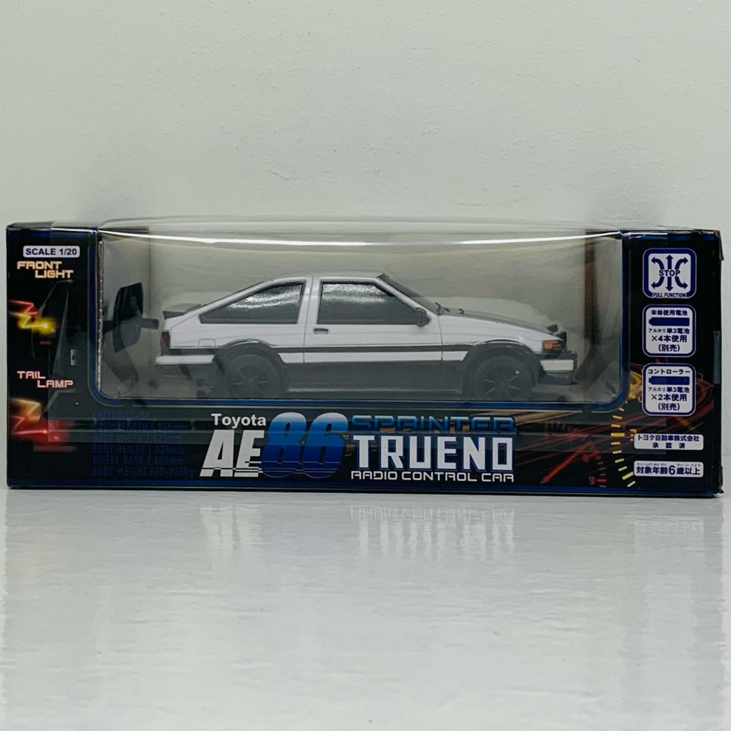 1/20 トヨタ AE86 スプリンター トレノ 極限 カスタムタイプ(ホワイト×ブラック) 27MHz仕様