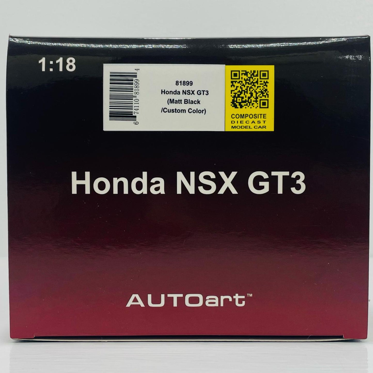 1/18 ホンダ NSX GT3 2018(マット・ブラック) 「オートアート・コンポジットモデルシリーズ」