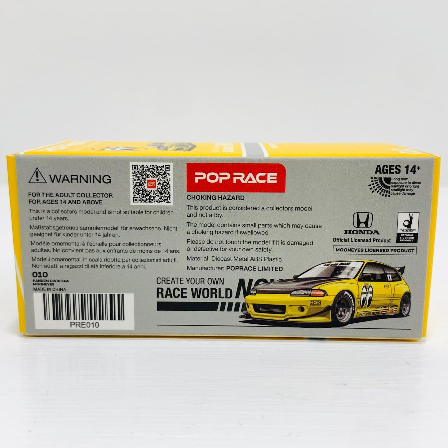 おもちゃ・玩具 1/64 Pandem Civic EG6 v1.5 - MOONEYES(イエロー)【飾磨店】
