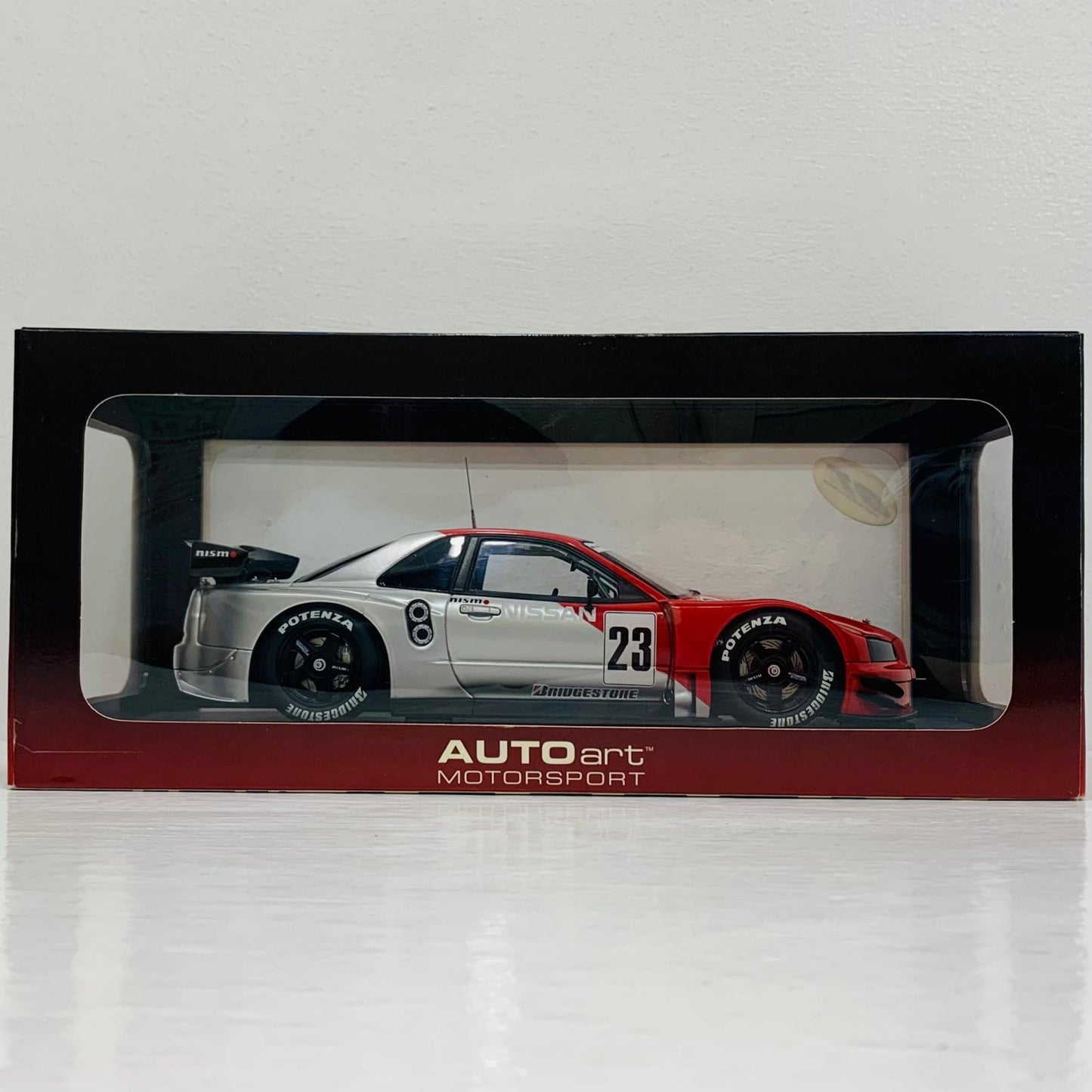 おもちゃ・玩具 1/18 ニッサン 2003 JGTC GT500 スカイライン GT-R(R34) テストカー #23(レッド×シルバー) 【飾磨店】