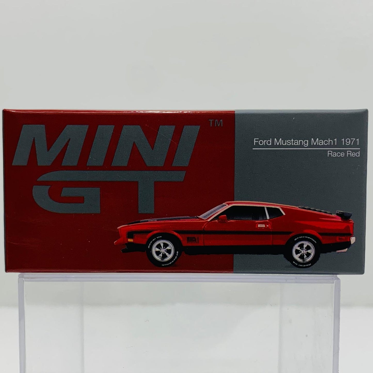 おもちゃ・玩具 1/64 フォード マスタング マッハ1 1971 (左ハンドル)(レースレッド) 「ミニGTシリーズ」【飾磨店】