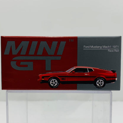 おもちゃ・玩具 1/64 フォード マスタング マッハ1 1971 (左ハンドル)(レースレッド) 「ミニGTシリーズ」【飾磨店】