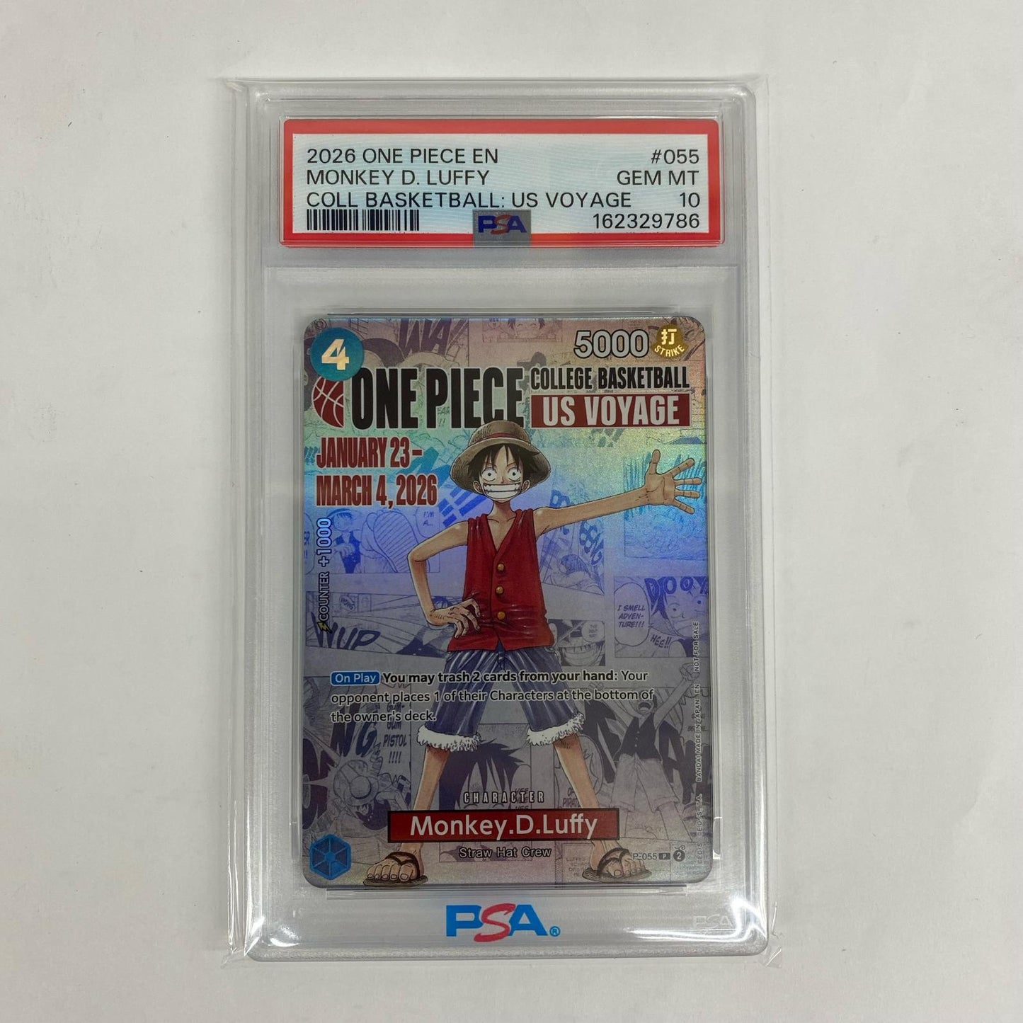 PSA10 P-055 P モンキー・D・ルフィ 英語版【飾磨店】
