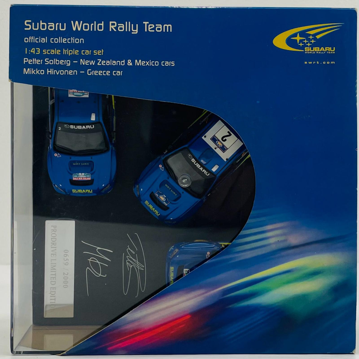 おもちゃ・玩具 1/43 スバル インプレッサ WRC 3台セット フラッグ付【飾磨店】