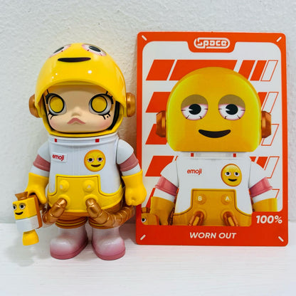 フィギュア WORN OUT 「POPMART MEGA SPACE MOLLY 100%×emoji シリーズ【フィギュア】【飾磨店】