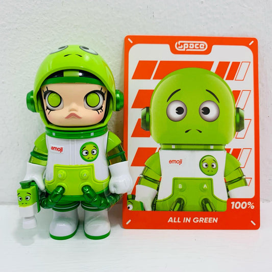 フィギュア ALL IN GREEN 「POPMART MEGA SPACE MOLLY 100%×emoji シリーズ【フィギュア】【飾磨店】
