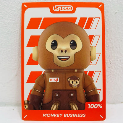 フィギュア MONKEY BUSINESS 「POPMART MEGA SPACE MOLLY 100%×emoji シリーズ【フィギュア】【飾磨店】