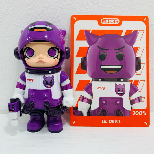 フィギュア LIL DEVIL 「POPMART MEGA SPACE MOLLY 100%×emoji シリーズ【フィギュア】【飾磨店】