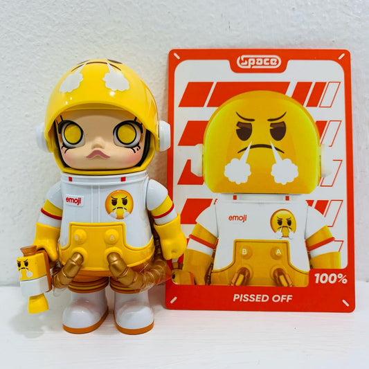 フィギュア PISSED OFF 「POPMART MEGA SPACE MOLLY 100%×emoji シリーズ【フィギュア】【飾磨店】