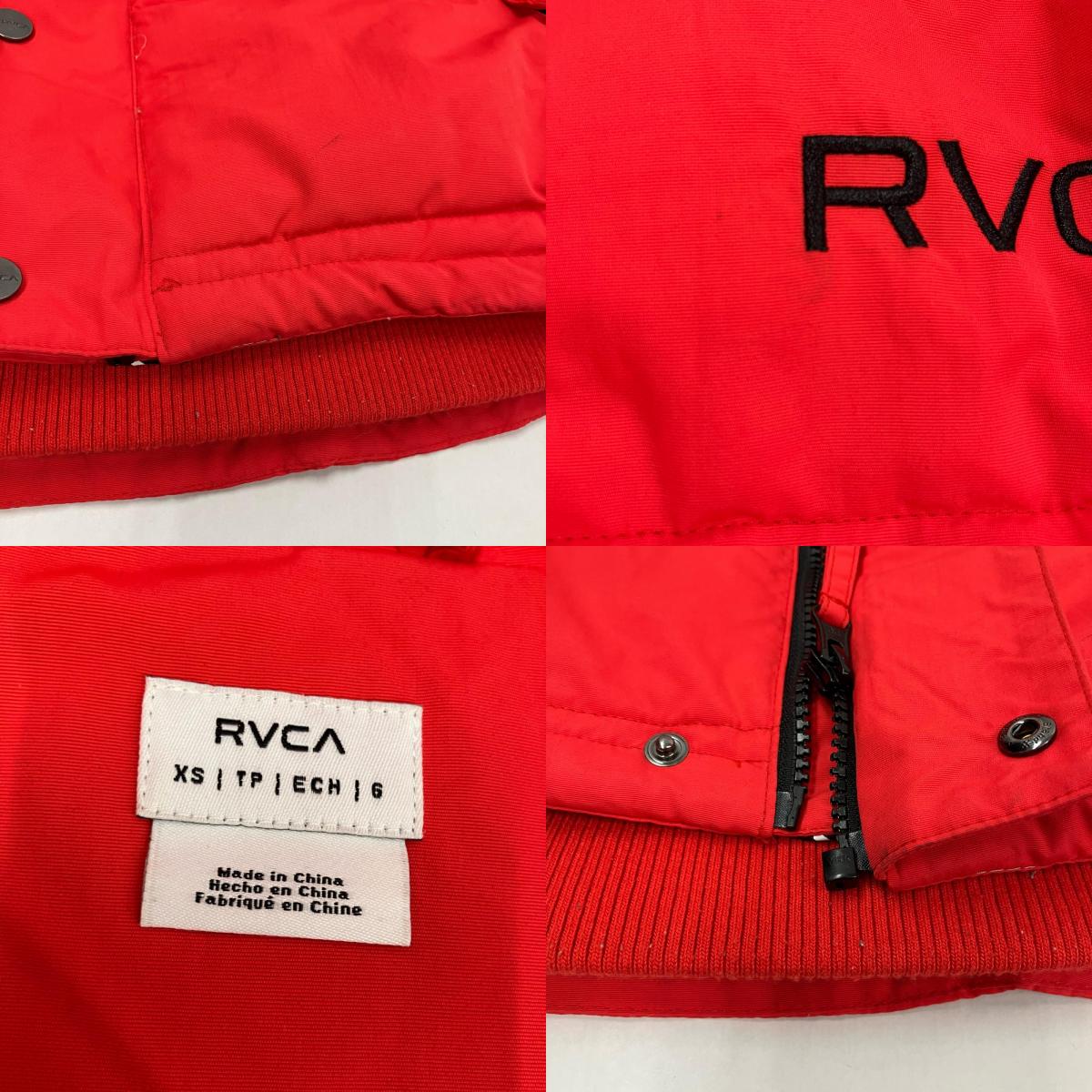 RVCA | ルーカ　アールブイ PUFFA JACKET ダウンジャケット AJ044-755 レッド サイズ：XS【イオン広店】